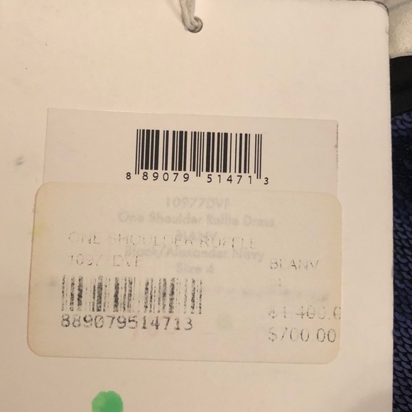 Diane Von Furstenberg Black & Navy sequin dress - Picture 6 of 6